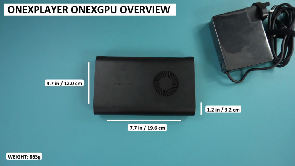 ONEXPLAYER ONEXGPU Skats no augšas