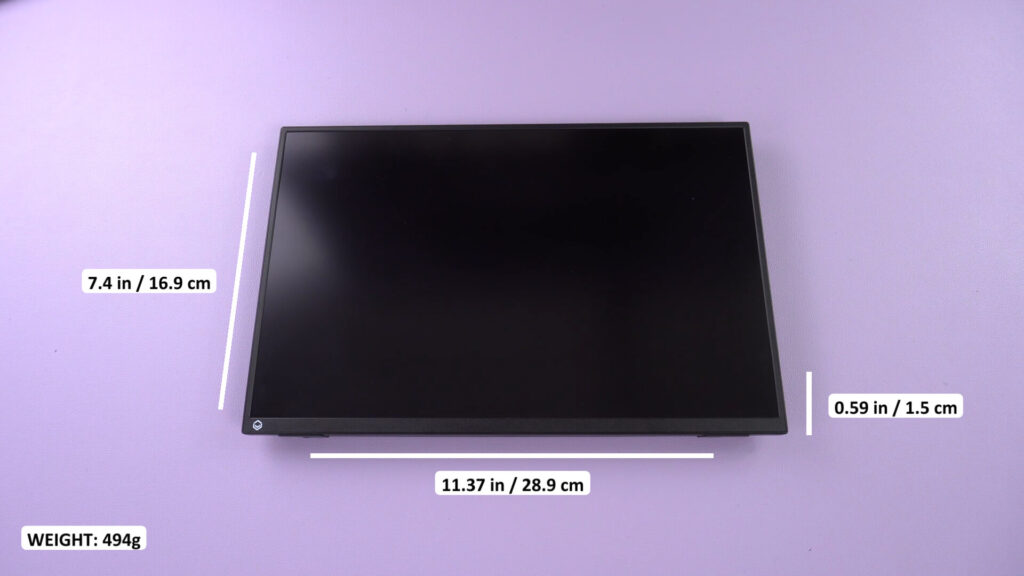 DroiX PM13 draagbare monitor afmetingen