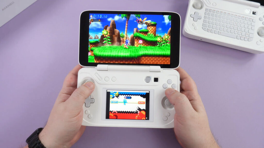AYANEO Flip running dual screen Citra Emulator