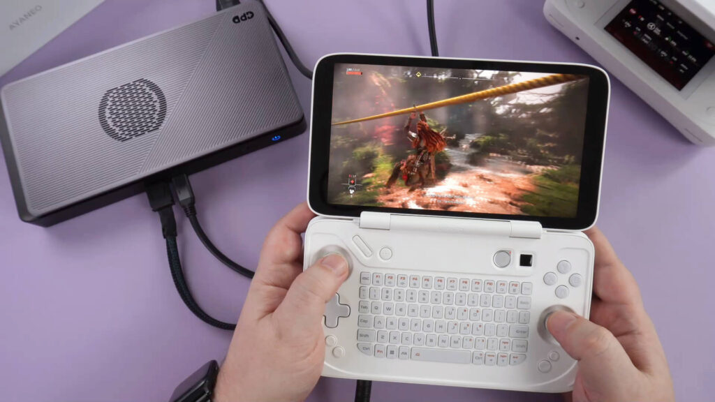 AYANEO Flip with GPD G1 eGPU docking station