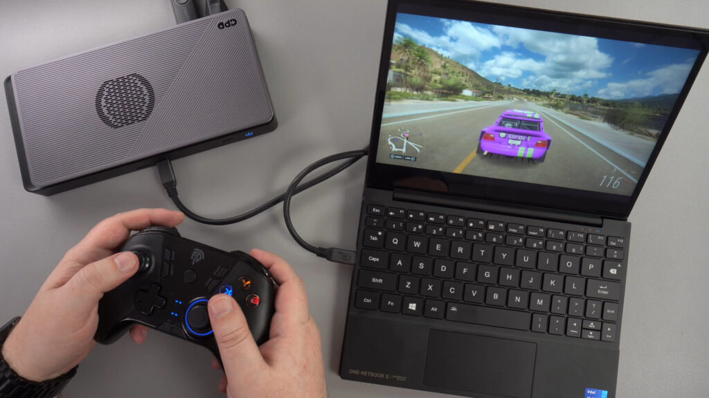 ONENETBOOK 5 com estação de ancoragem GPD G1 eGPU