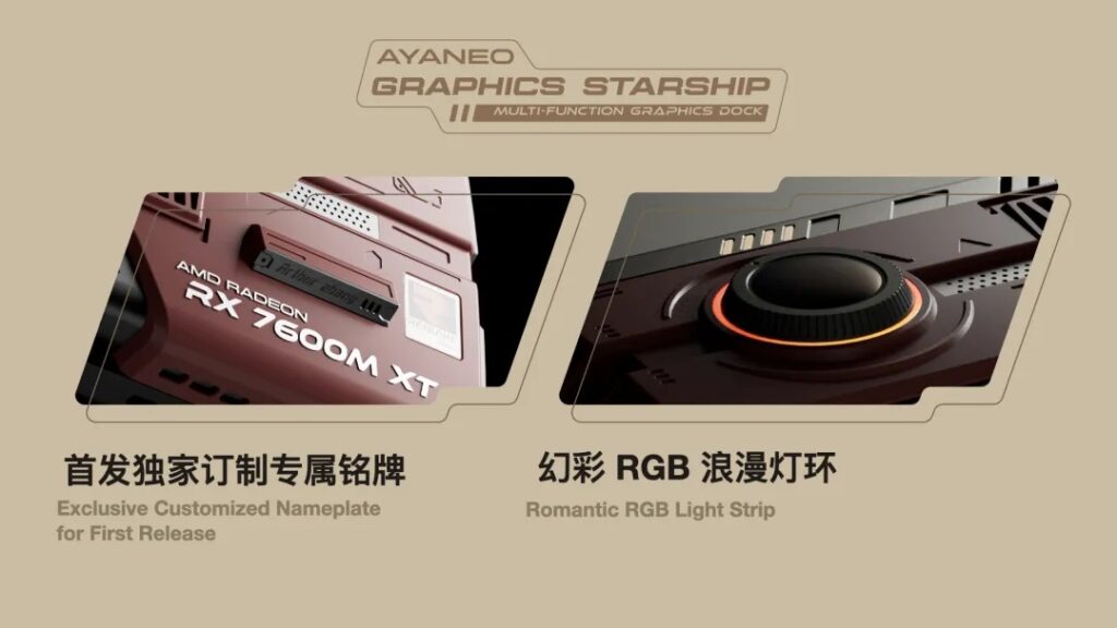 AYANEO AG01 Starship eGPU dock features