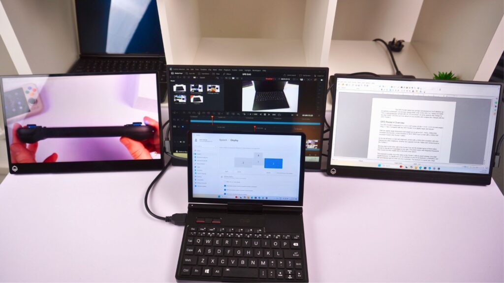 Nastavení trojitého externího monitoru GPD Pocket 4