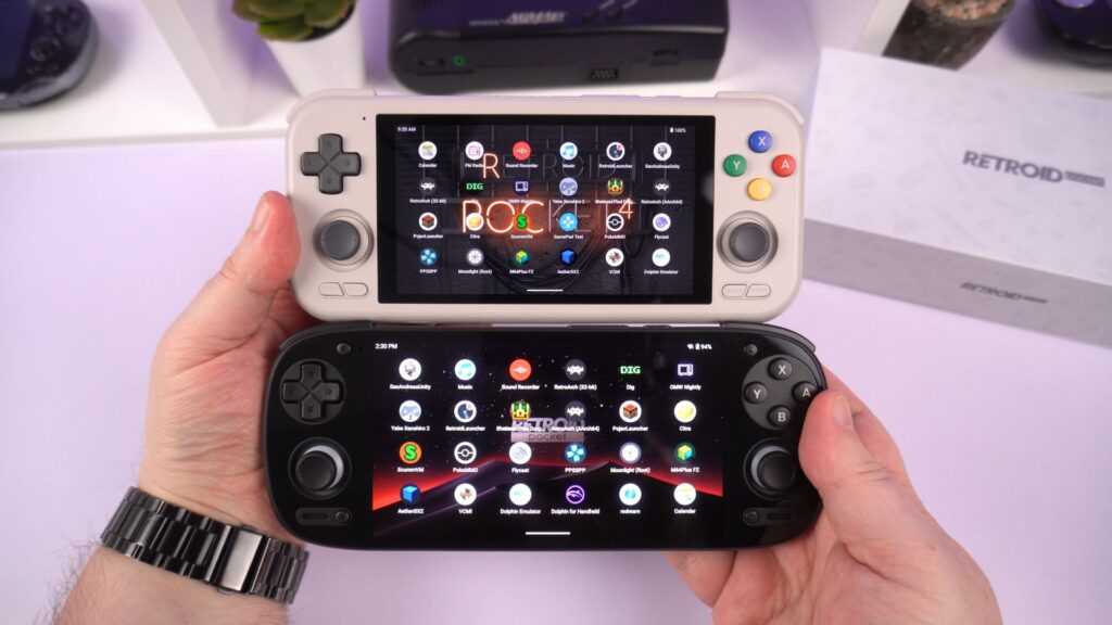 Retroid Pocket 4 ir Retroid Pocket 5 apžvalga Palyginimas