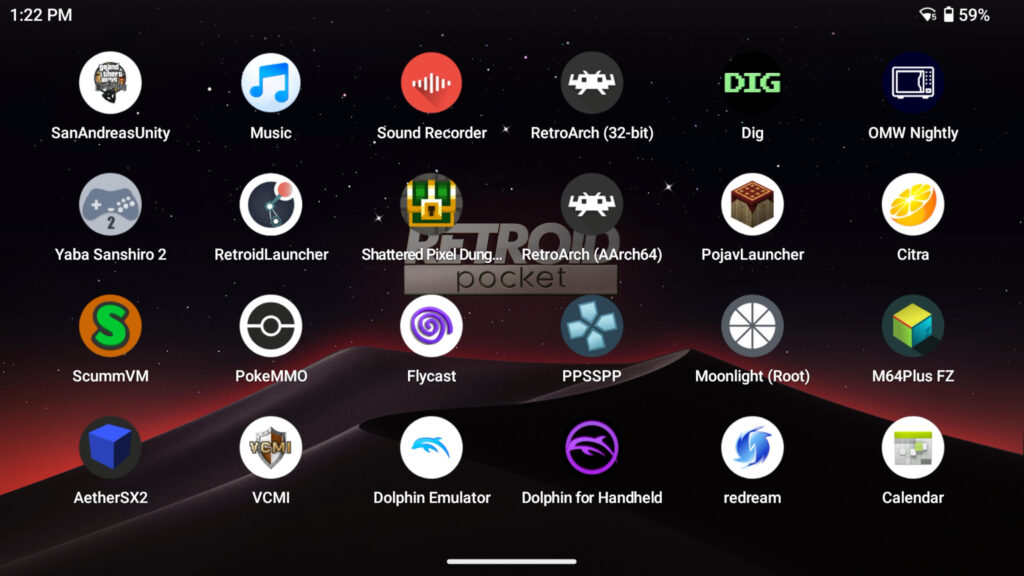 "Retroid Pocket 5 ASOP Frontend
