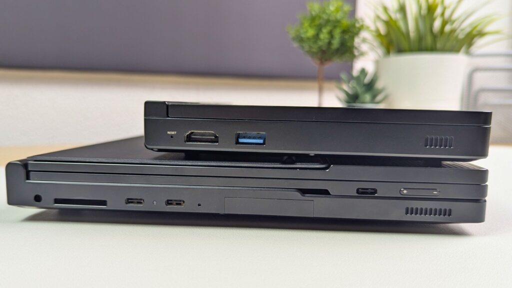 GPD Duo and GPD Pocket 4 Left Side View