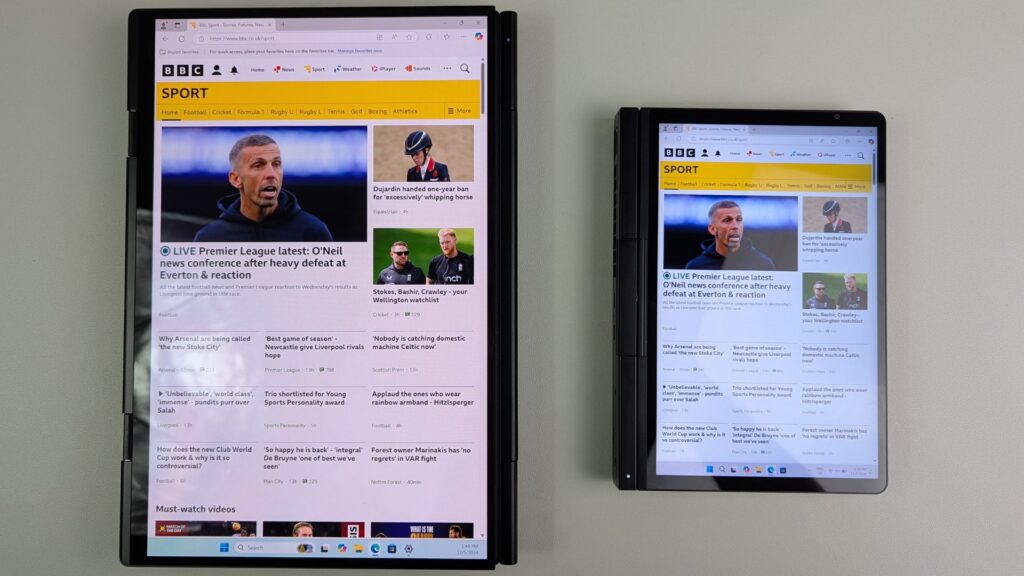 GPD Duo and GPD Pocket 4 portrait tablet mode