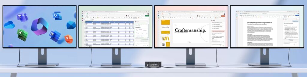 GEEKOM A6 4K Quad Monitor Support