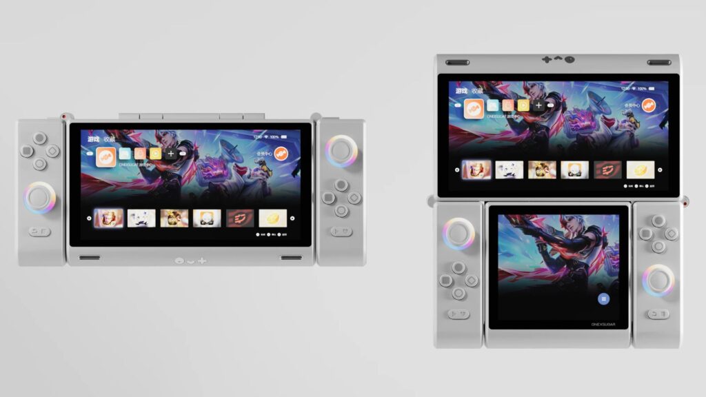 ONEXPLAYER ONEXSUGAR single and dual screen layout