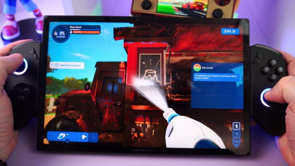 Simulátor mytí Powerwash na zařízení ONEXPLAYER X1 Pro