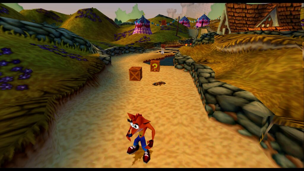 Crash Bandicoot Warped - 4K Opgeschaalde Bilineaire Filtering met Breedbeeldhack