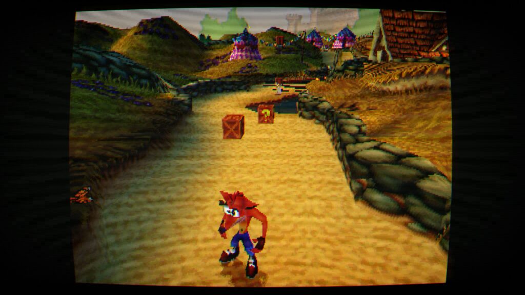 Crash Bandicoot Warped - Oorspronkelijke instellingen met CRTLottes2 CRT-filter