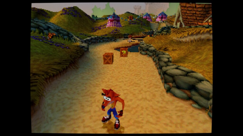 Crash Bandicoot Warped - Oorspronkelijke instellingen met NewPixie CRT-filter