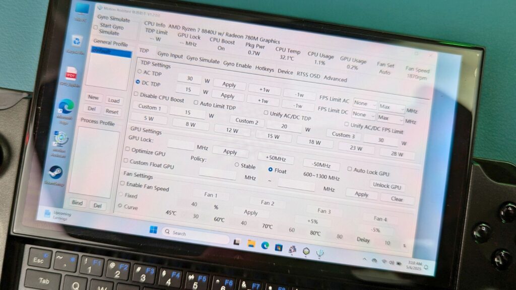 Lower the TDP for lower demanding games on GPD WIN 4 2025