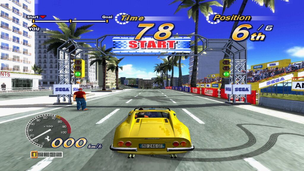 OutRun - 3x opgeschaald met breedbeeldhack