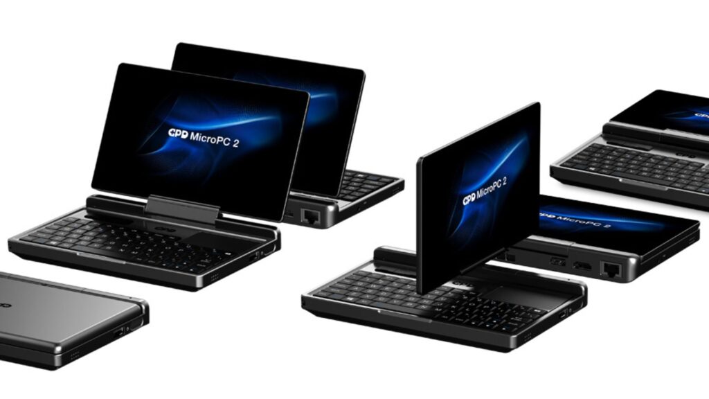 GPD MicroPC 2 σε διαφορετικούς προσανατολισμούς
