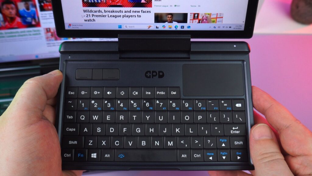 Tipkovnica in ploščica na dotik GPD MicroPC 2