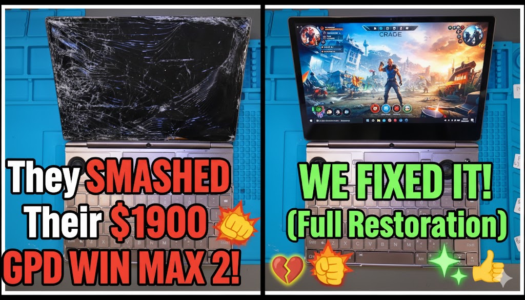 We fixed a smashed up GPD WIN MAX 2