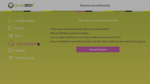 DroidBOX® Control Centre Need remote help? Click and then contact us
