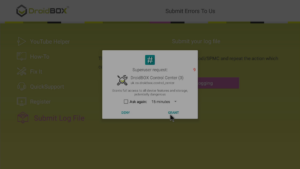 DroidBOX® Control Centre Some fixes will trigger this one off request