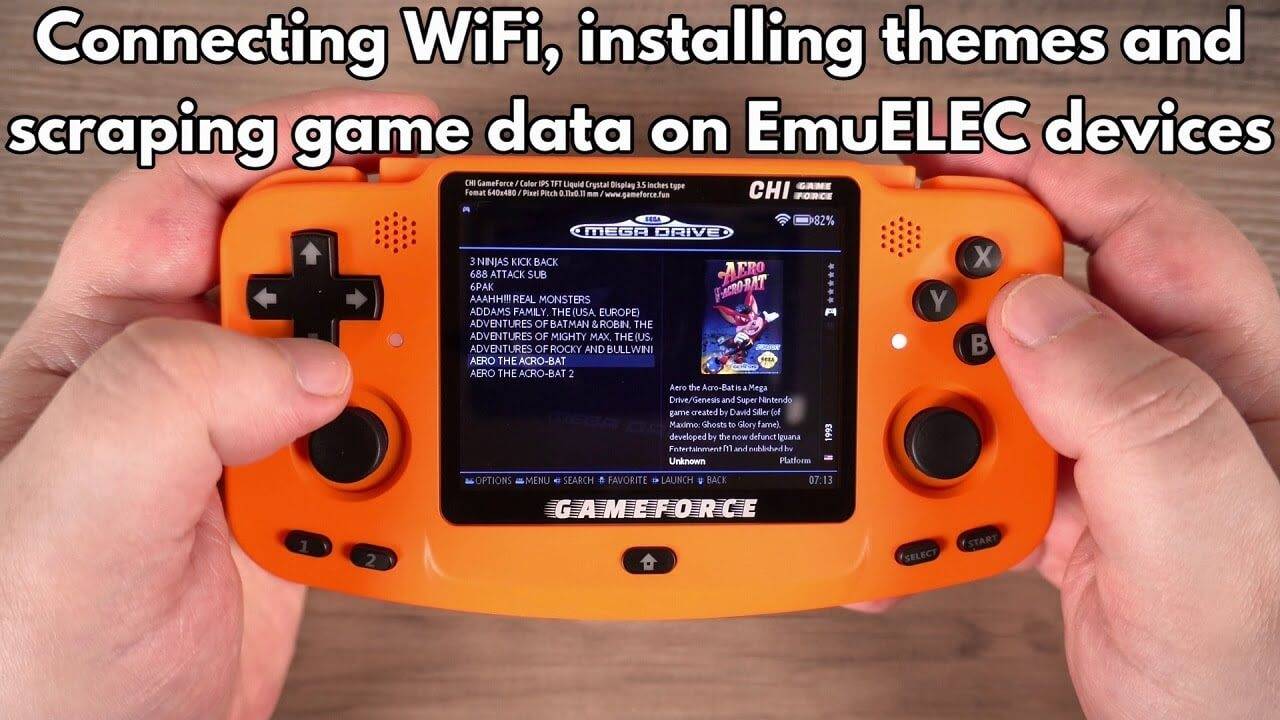 Connect to WiFi on EmuELEC|||||||||||New theme showing text game list