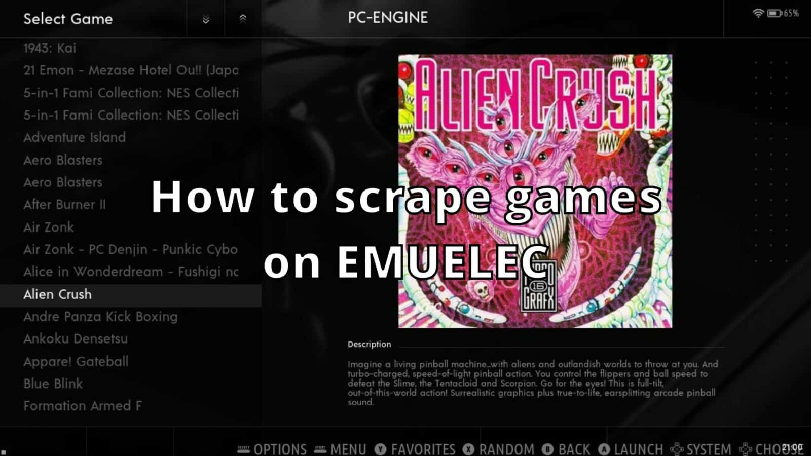 How to scrape games on EMUELEC