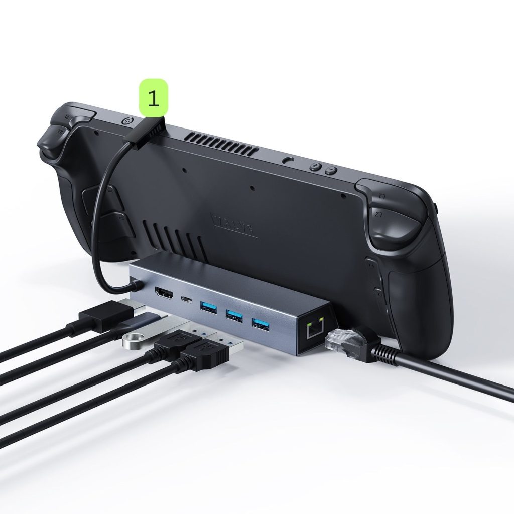 USB-C Cable, for docking a handheld, located at the back of the SD1 Dock