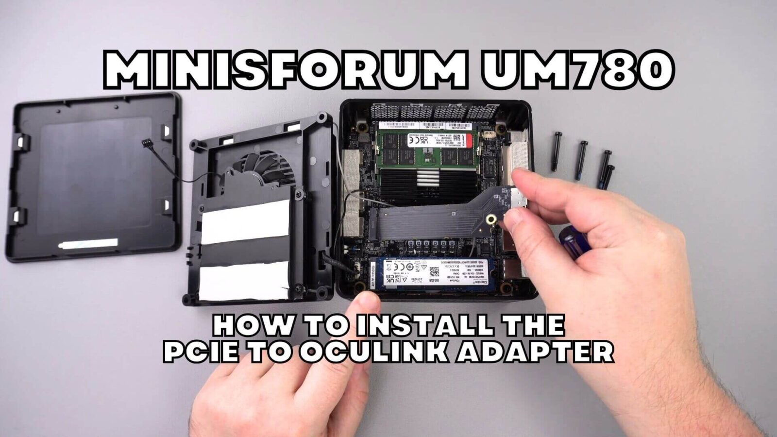 How to install PCIE to Oculink adapter on Minisforum UM780 XTX
