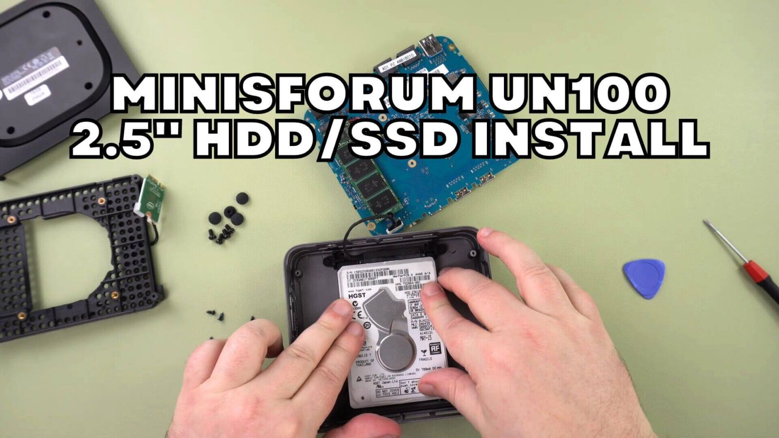How to Install 2.5" HDD/SSD on a Minisforum UN100