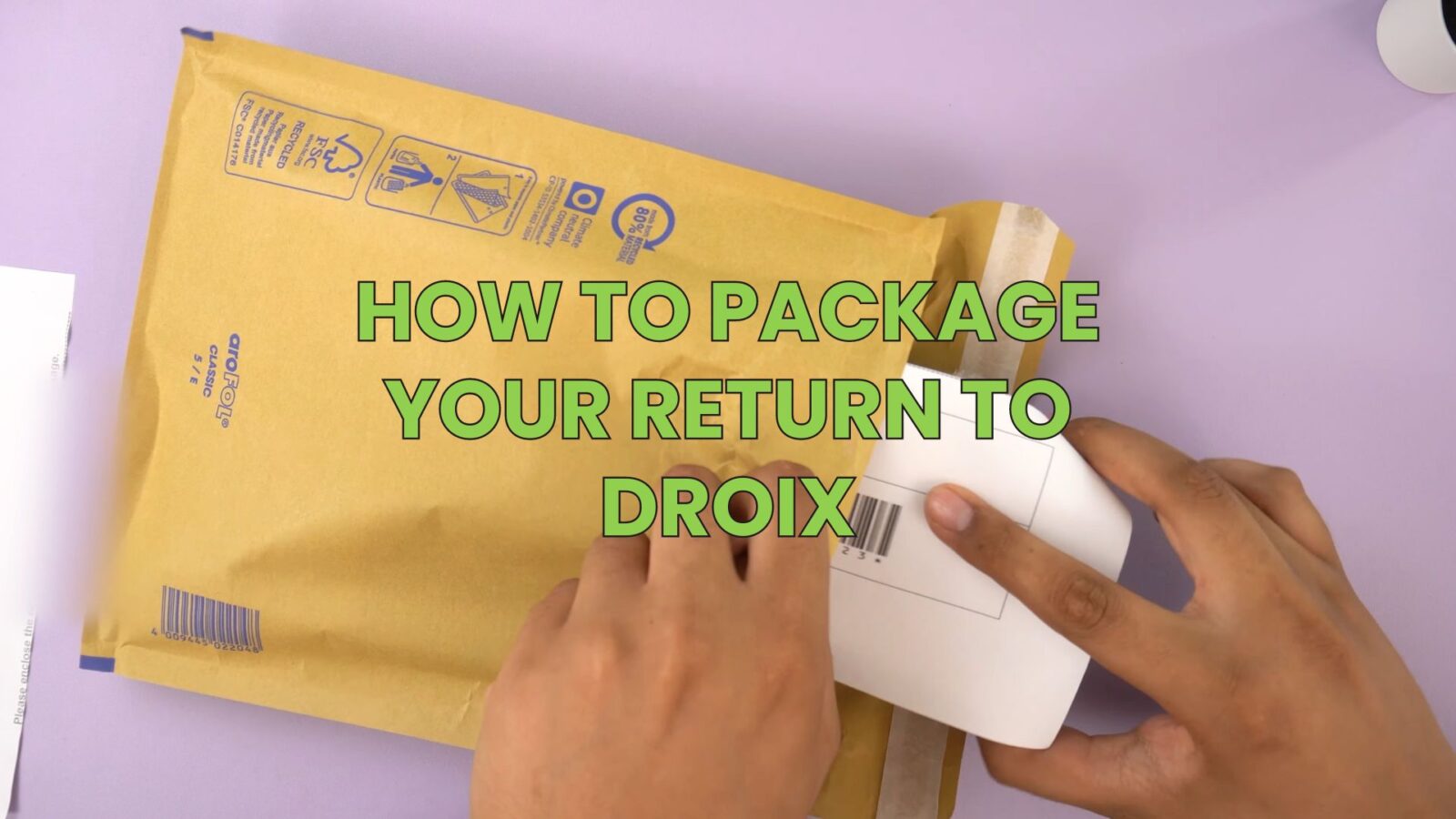 How to package your return to DroiX