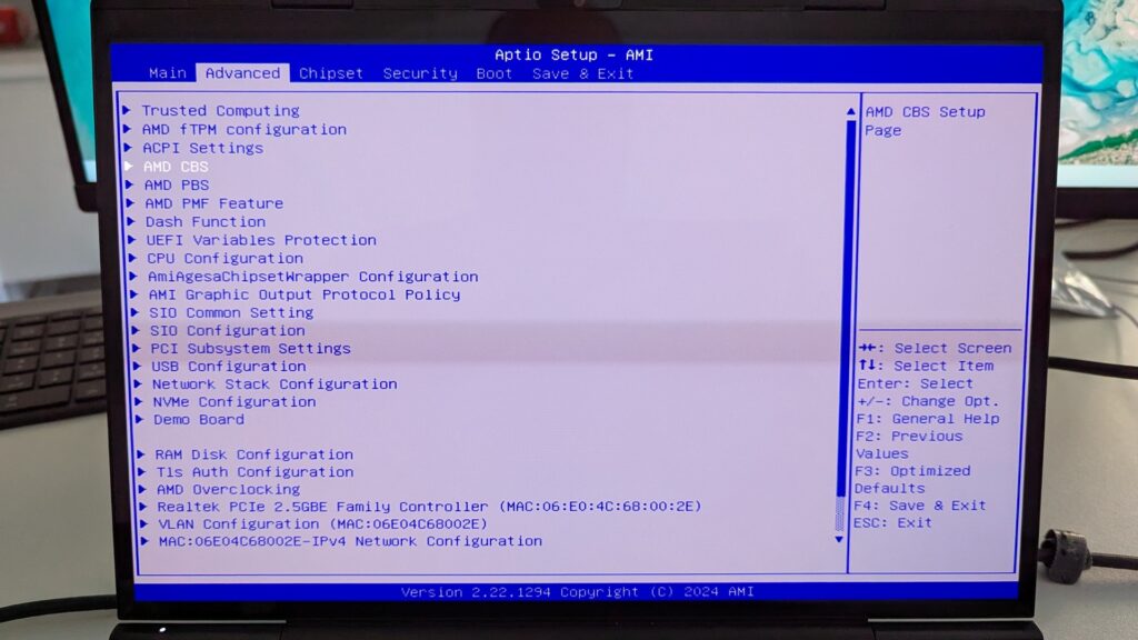 GPD Duo - Pokročilé menu