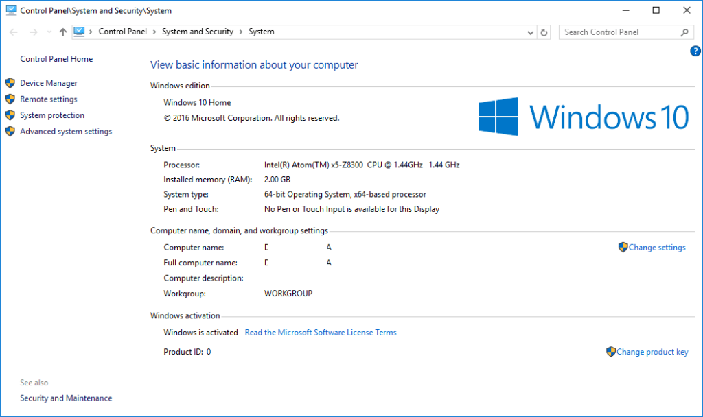 10 systemegenskaber efter Windows 10 Anniversary Update