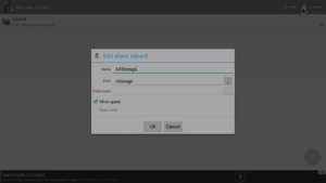SambaDroid Confirmation des changements Cliquez sur OK