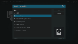 LibreELEC File Navigation