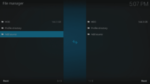 Kodi 17 LibreELEC System File Manager Aggiungi sorgente in evidenza