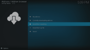 Kodi 17 I componenti aggiuntivi di Kodi LibreELEC si installano dal repository in evidenza