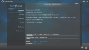 Kodi LibreELEC System System Info Results