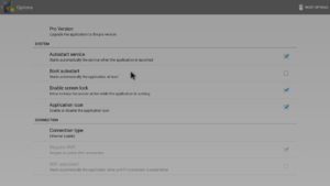 Options par défaut de SambaDroid