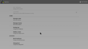 SambaDroid Autres options