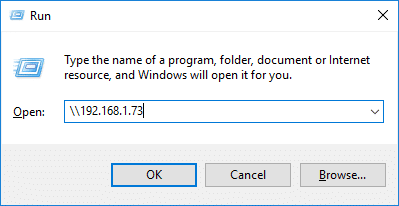 LibreELEC Device's IP Address Entered Into Windows' Run Box