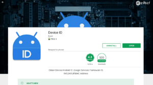 Evozi-enheds-ID installeret