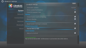 Format Option Returned To LibreELEC