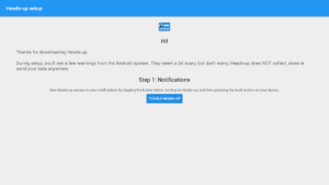 Heads Up Notifications First Run