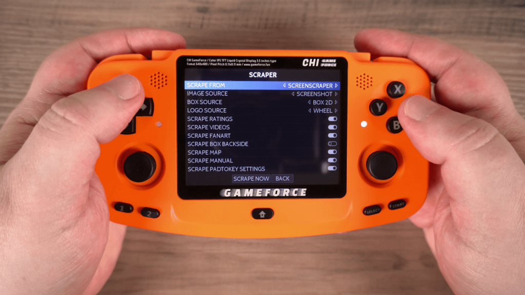 EmuELEC Scrape Settings