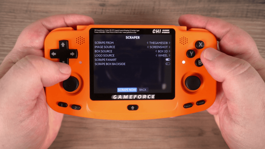 EmuELEC Scrape Settings