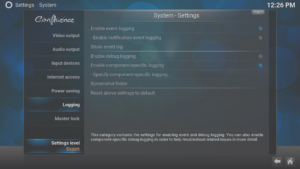 Kodi Settings Level Expert