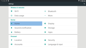 DroiX V3 projektor Android-innstillinger