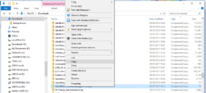 Windows Explorer Right Click Copy
