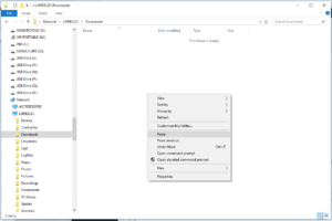 Windows Explorer Right Click Paste
