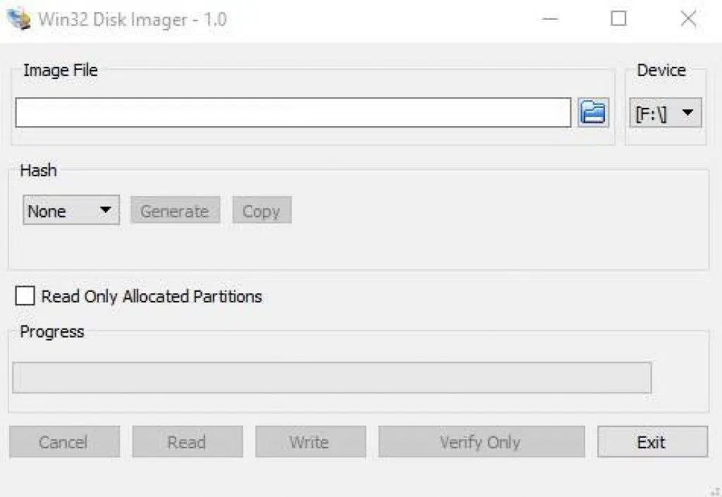 Installer Win32 Disk Imager